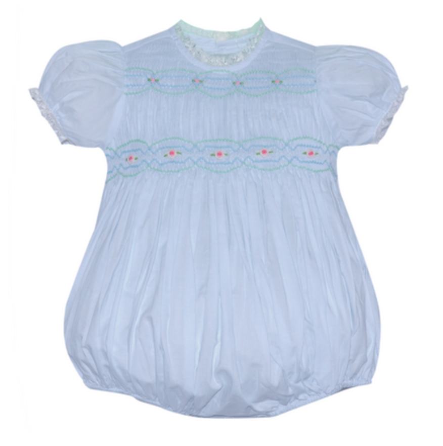 Phoenix n Ren Blue Smocked Phoebe Bubble