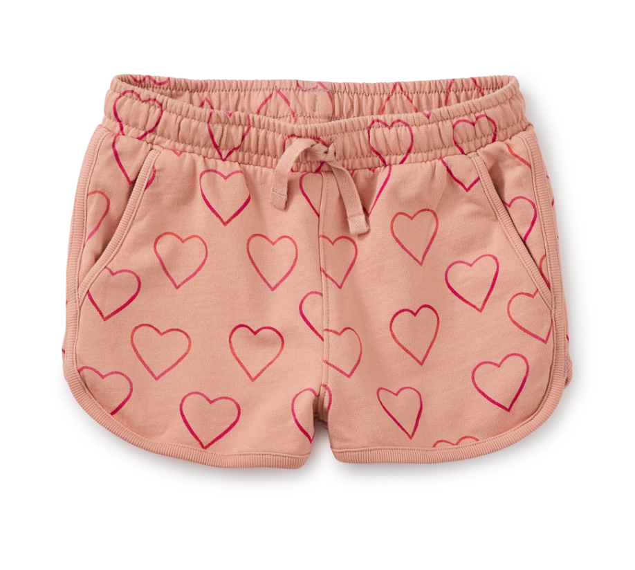 Tea Collection Pink Ombre Hearts Track Shorts