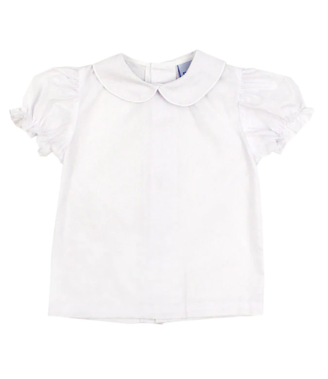 Bailey Boys Girls SS Piped Button Back Shirt