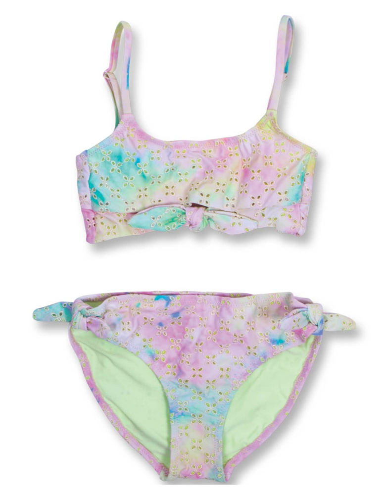 Shade Critters Watercolor Eyelet Knot Bikini
