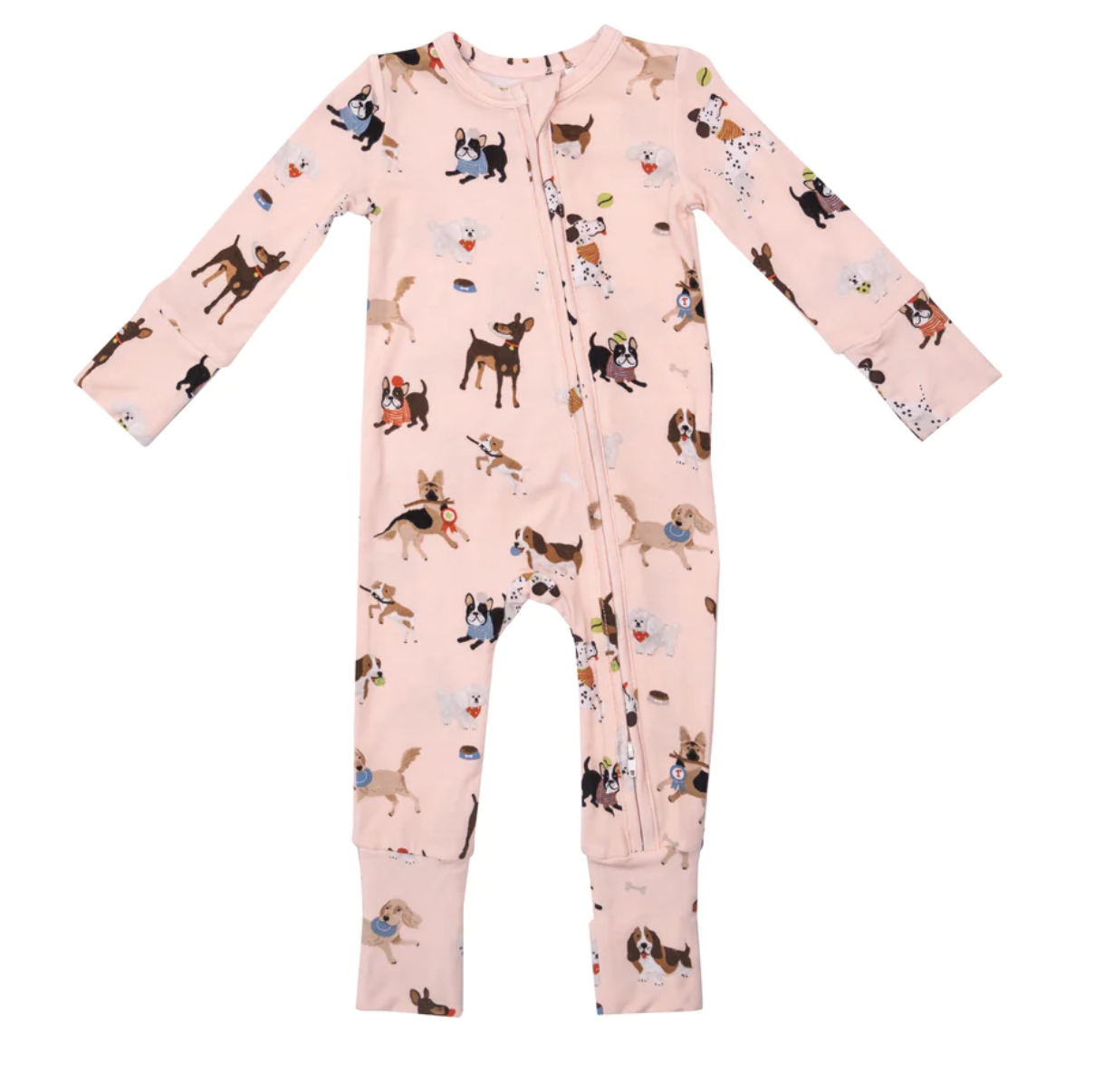 Angel Dear Pink Doggy Daycare Zip Romper