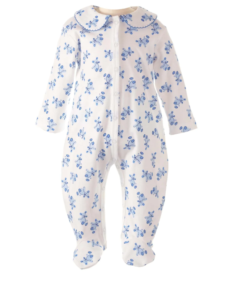 Rachel Riley Blue Teddy Babygro