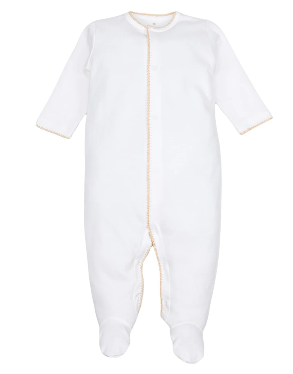 Baby Bloom Almond Trim Pima Footie
