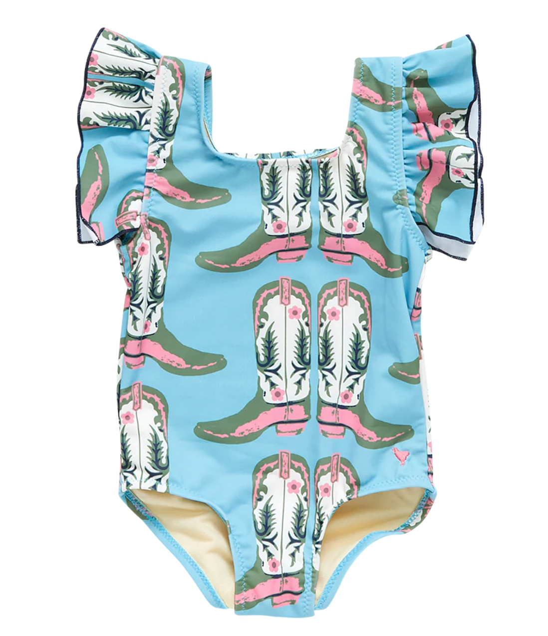 Pink Chicken Aqua Cowboy Boots Elsie Suit