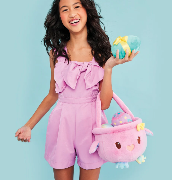 Iscream Egg-Stra Cute Chick Basket Plush