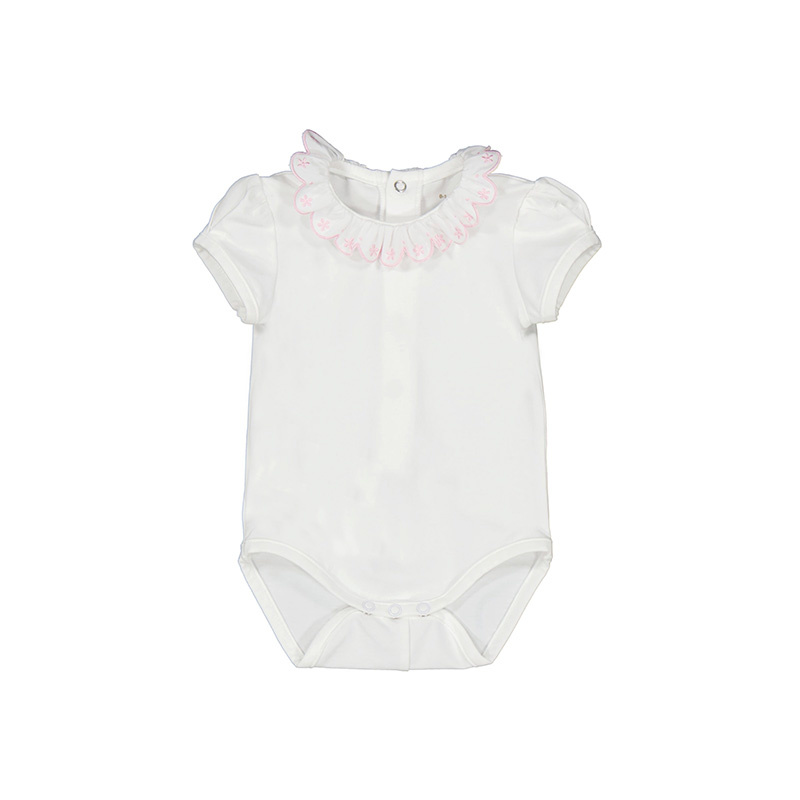 Mayoral Rose Trimmed Ruffle Bodysuit