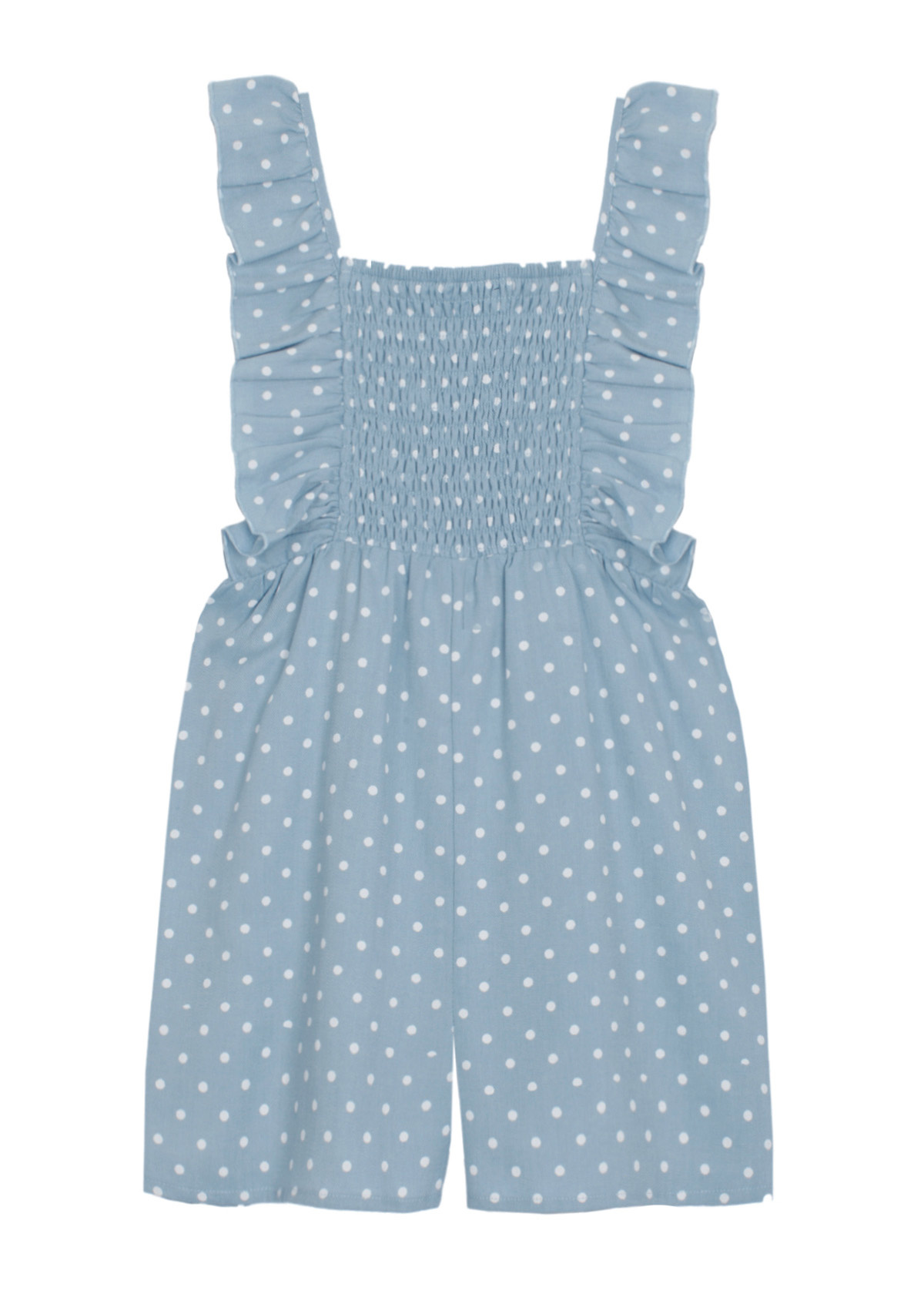 Mabel and Honey Blue Polka Dot Woven Romper Mabel and Honey Blue Polka Dot Woven Romper