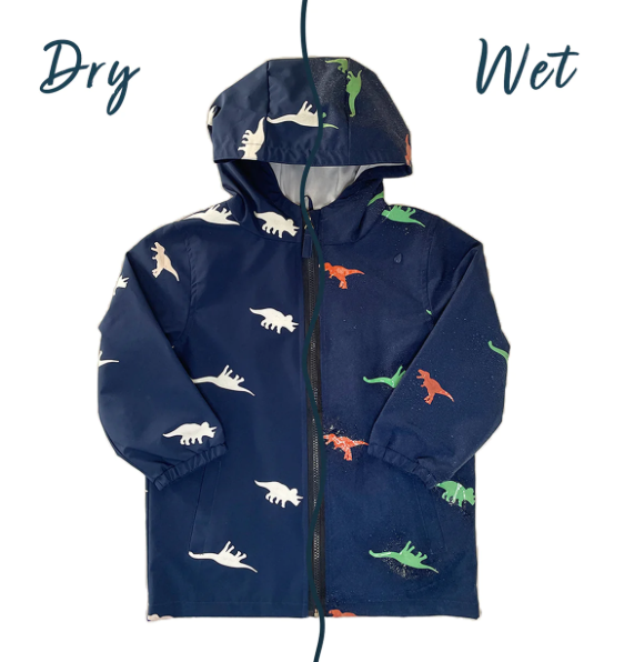 Holly and Beau Dinosaur Color Changing Rain Jacket