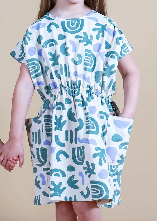 Tiny Tribe Organic Shapes Drop Shoulder Dress