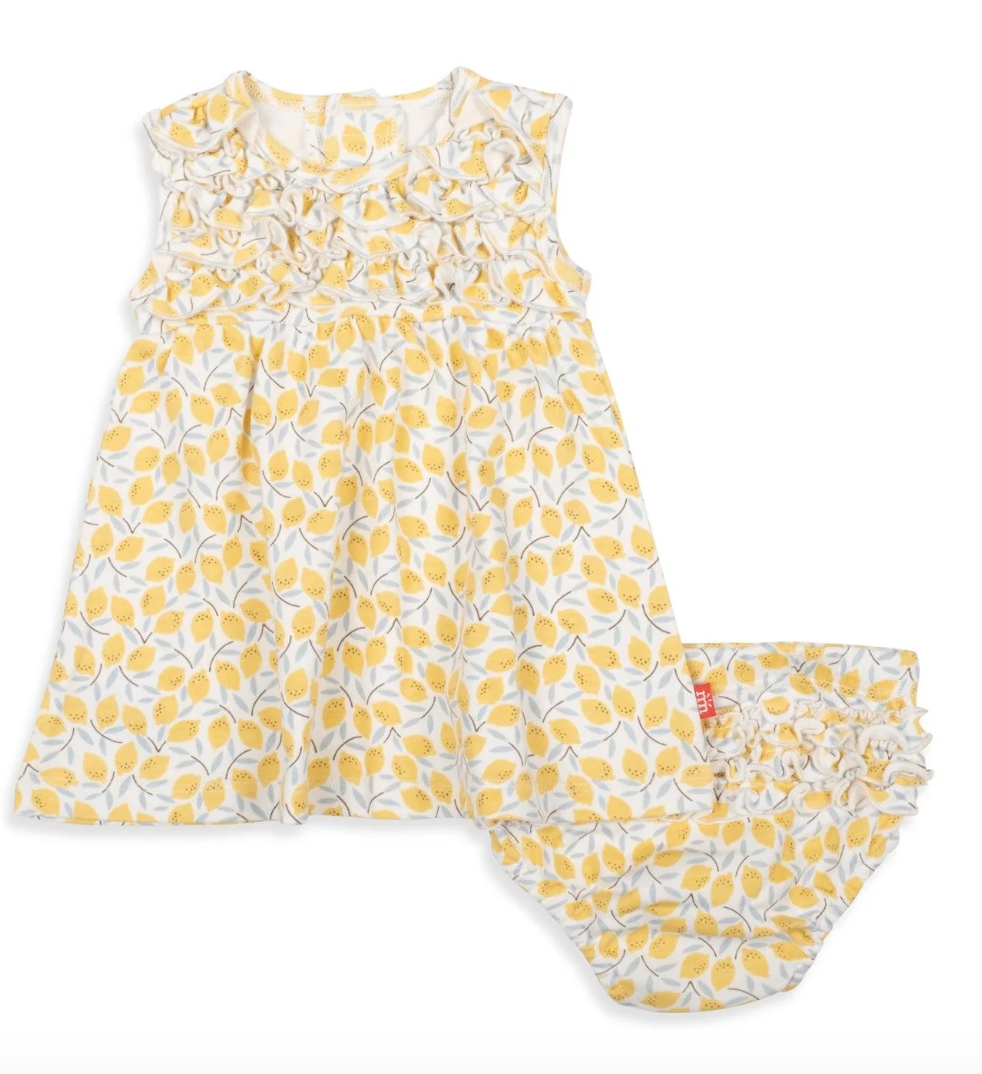 Magnificent Baby Easy Peasy Organic Ruffle Dress Magnificent Baby Easy Peasy Organic Ruffle Dress