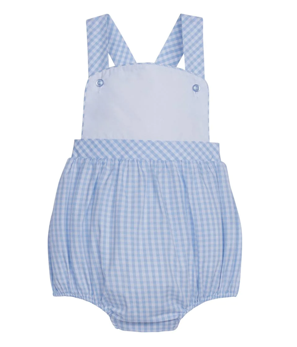Little English Airy Blue Plaid Conrad Sunsuit