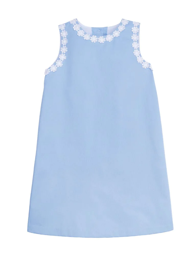 Little English Light Blue Twill Daisy Dress