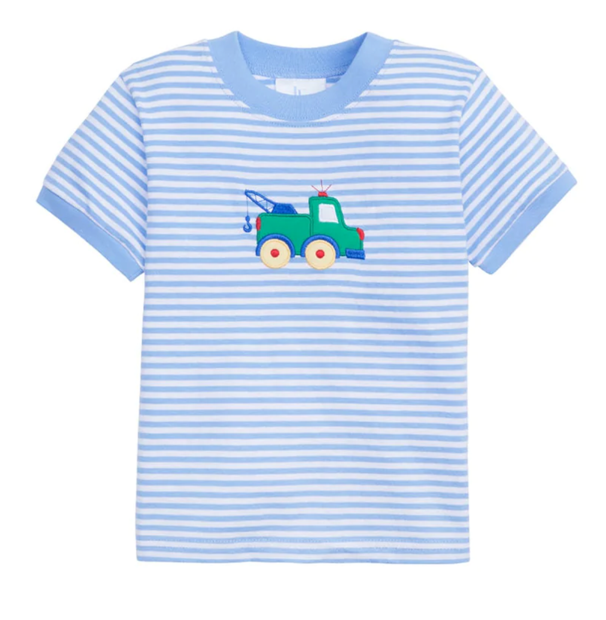 Little English Tow Truck Applique T-Shirt