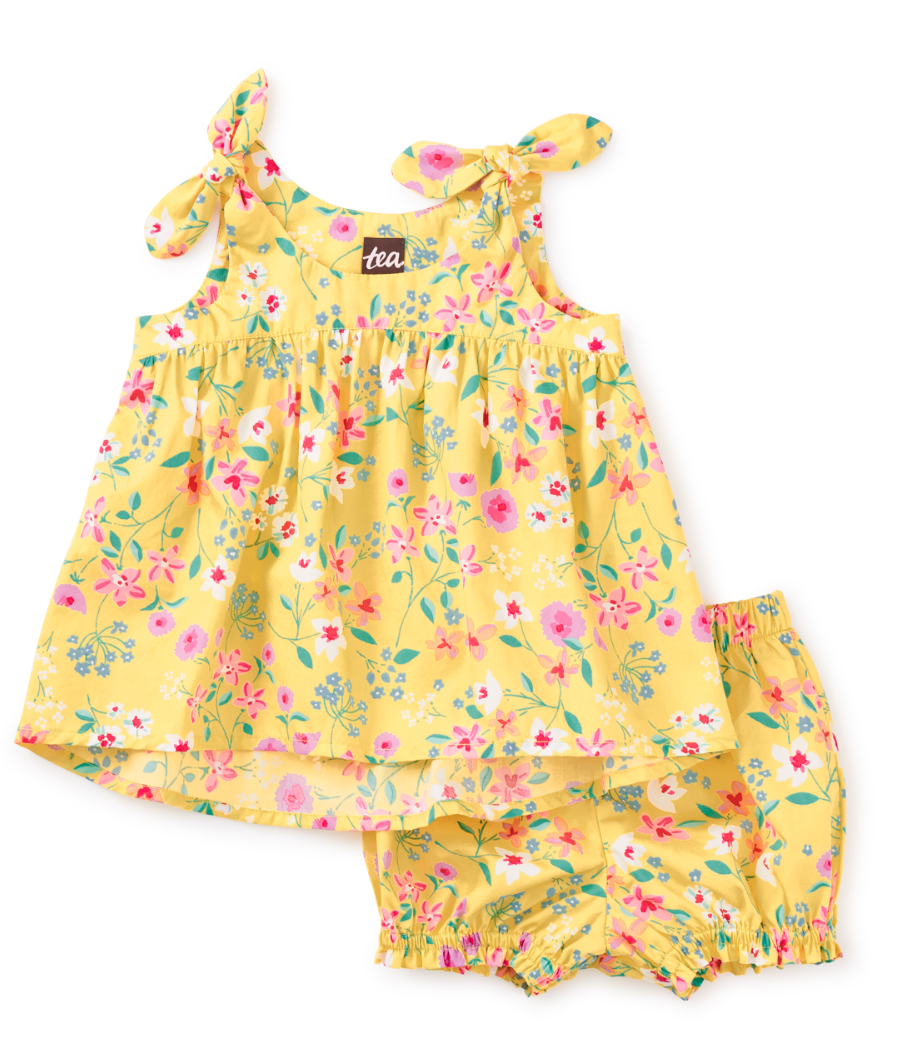 Tea Collection Mexican Floral Tie Shoulder Set