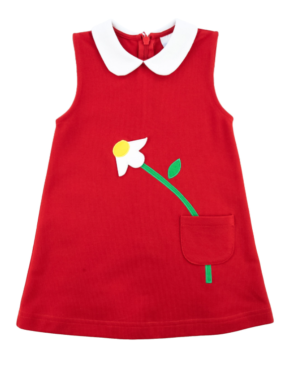 Florence Eiseman Knit Dress w Pocket & Flower