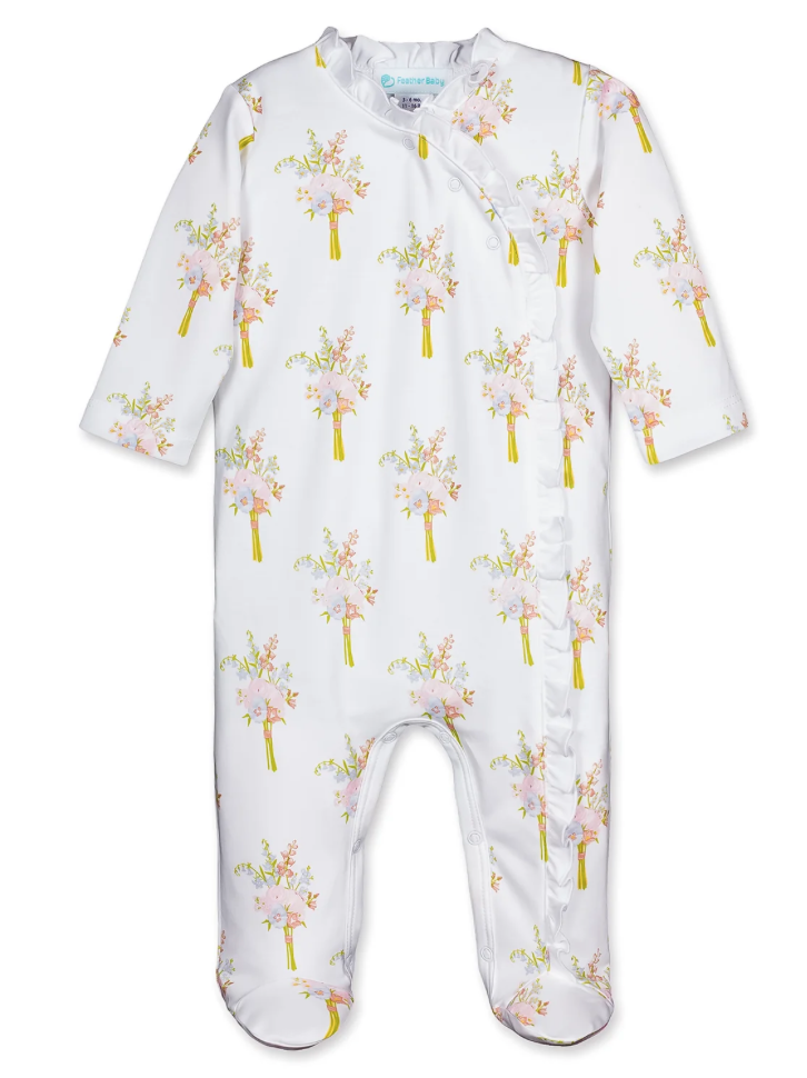 Feather Baby Cassidy Floral Kimono Footie