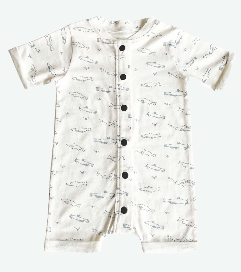 Jack Davis Fish Snap Romper