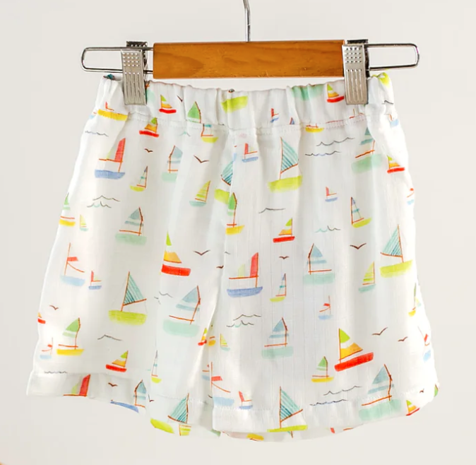 Nola Tawk Come Sail Away Muslin Shorts Nola Tawk Come Sail Away Muslin Shorts