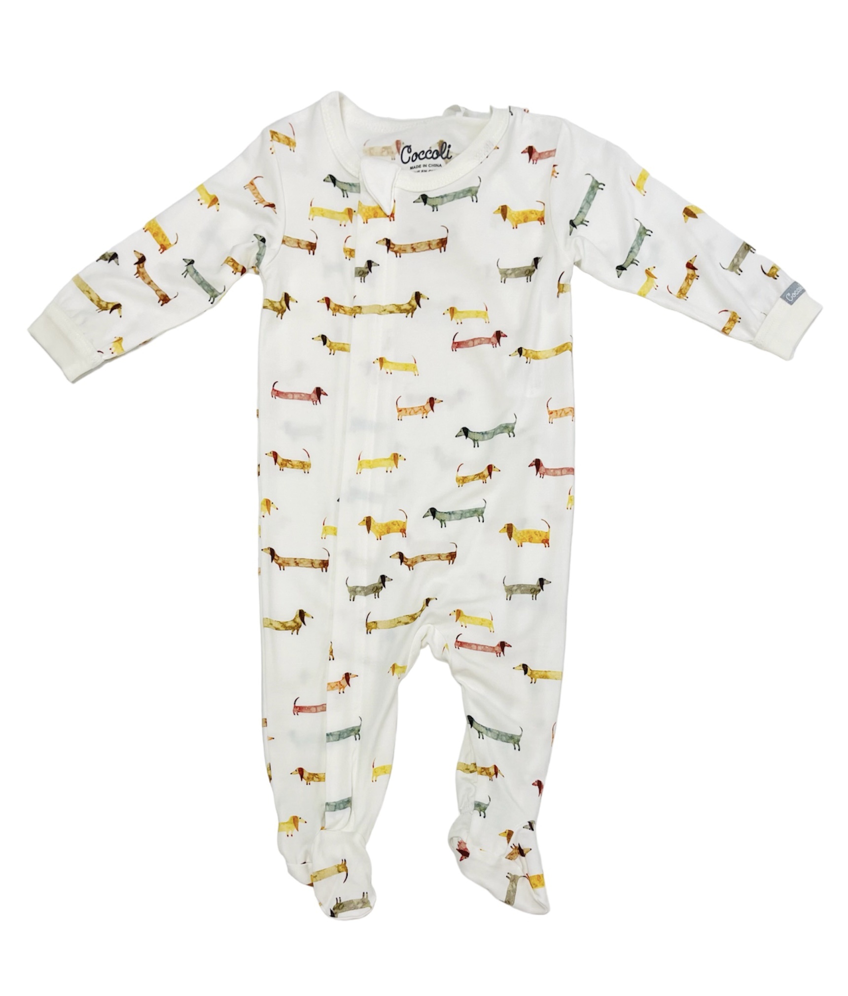 Coccoli Dogs Modal Zip Footie Coccoli Dogs Modal Zip Footie