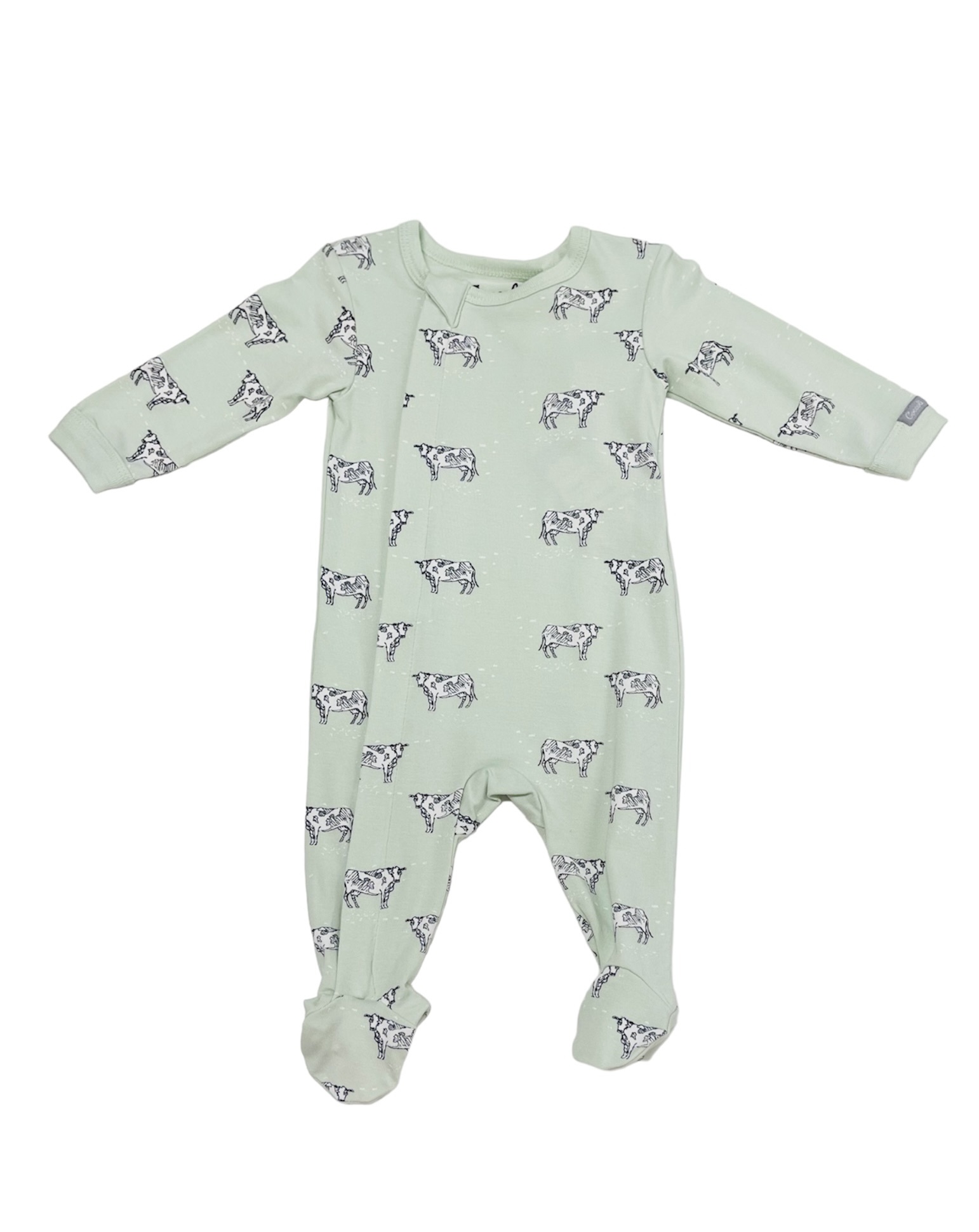 Coccoli Cows Modal Zip Footie