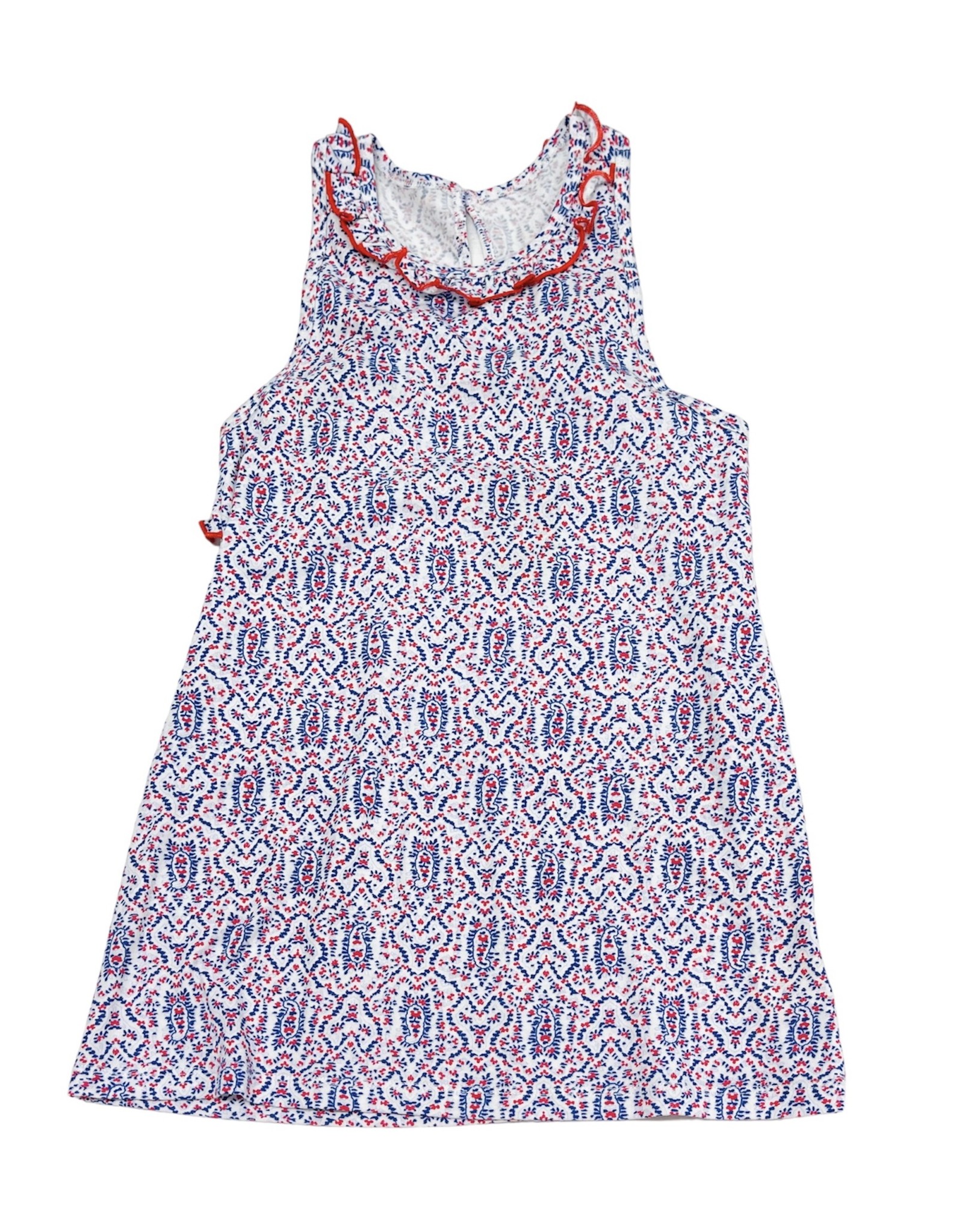Forever Young Red White Blue Ruffle Tank Dress