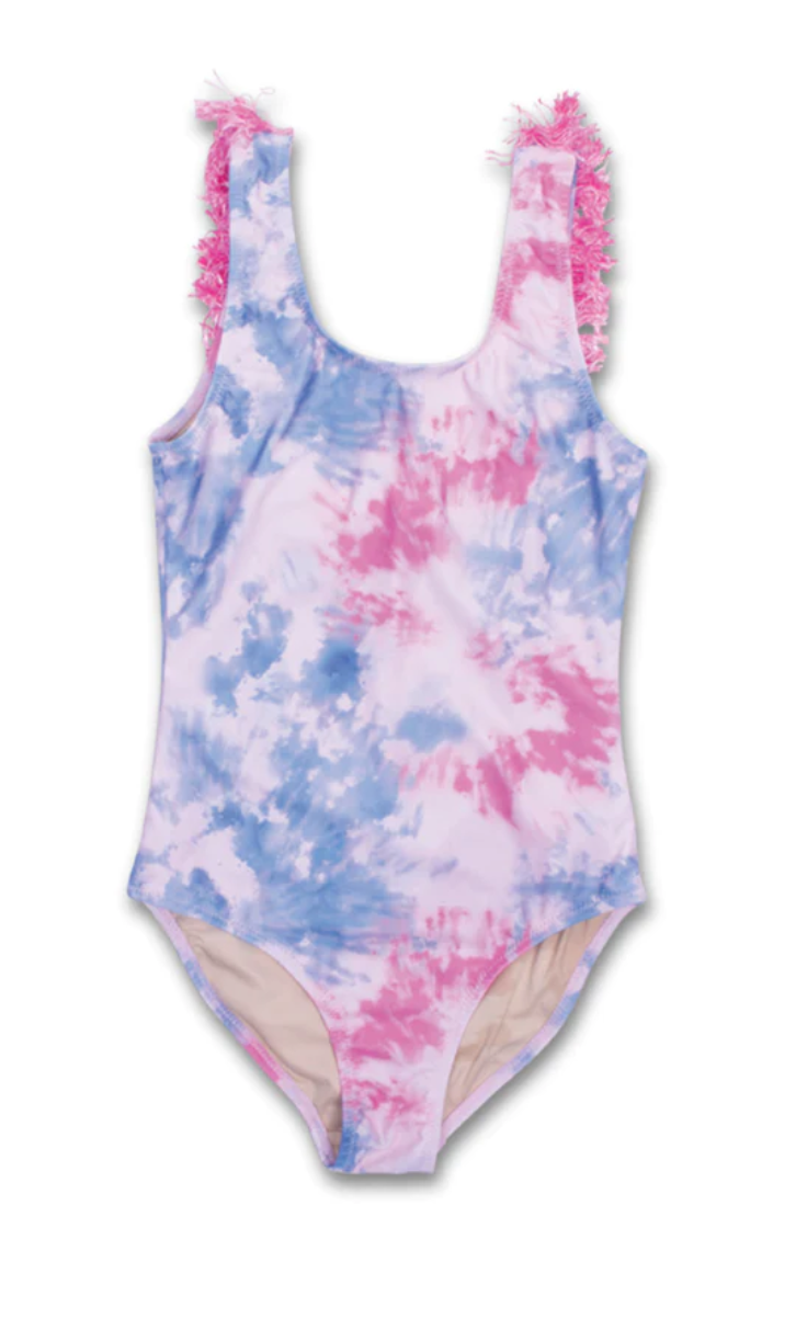Shade Critters Fringe Back Sunset Tie Dye Swimsuit