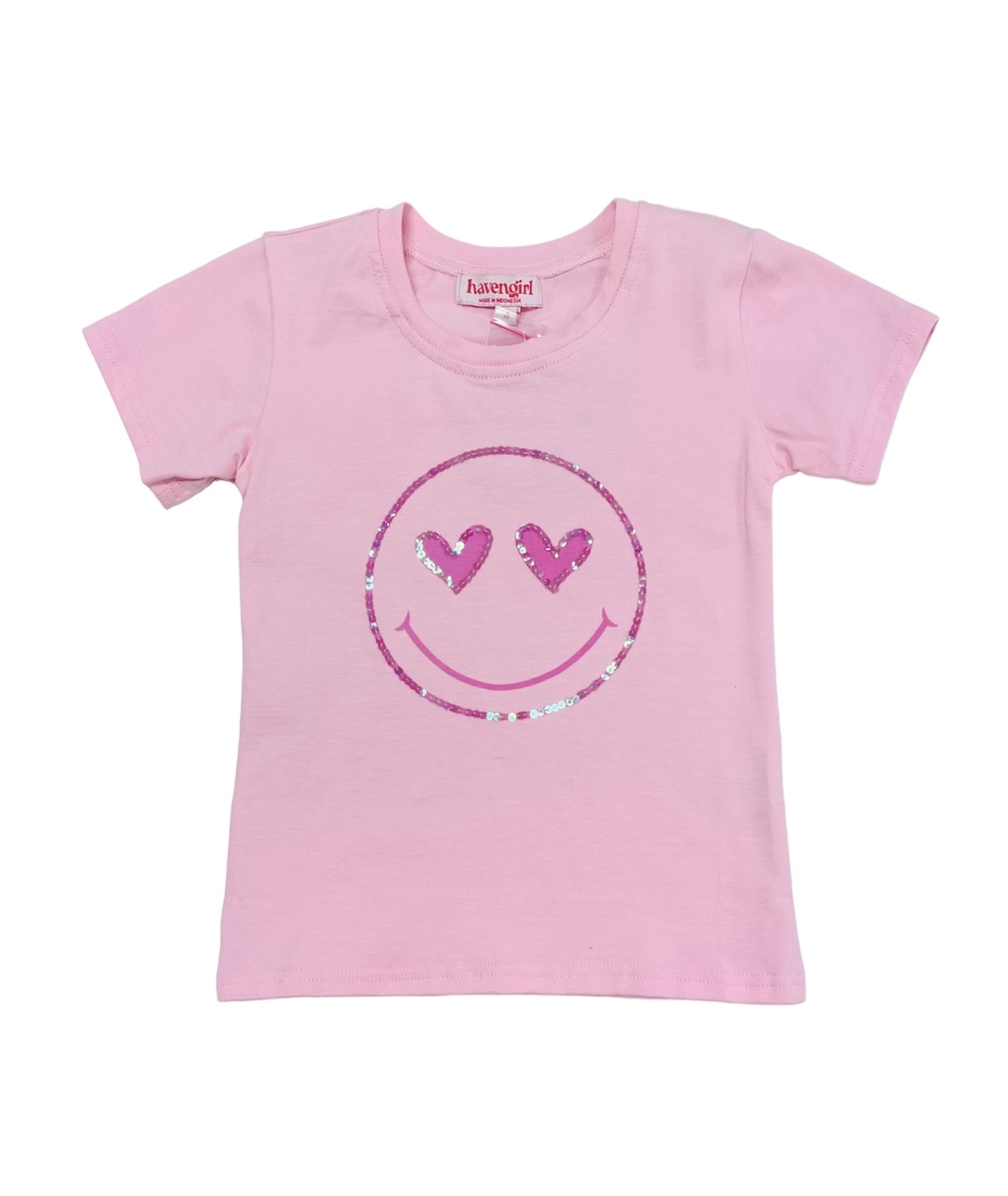 Haven Girl Smiley Heart Cap Tee