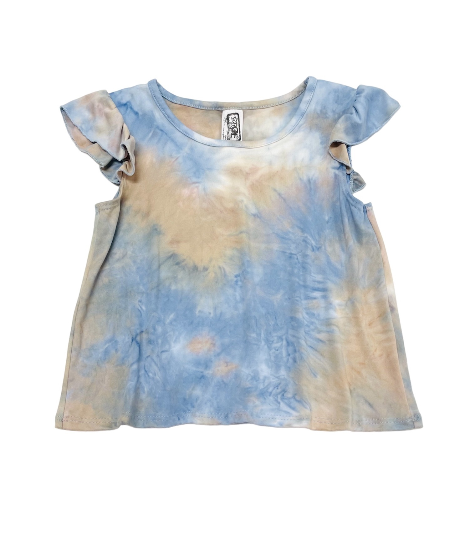 Erge Designs Blue Haven Tie Dye Flutter Top