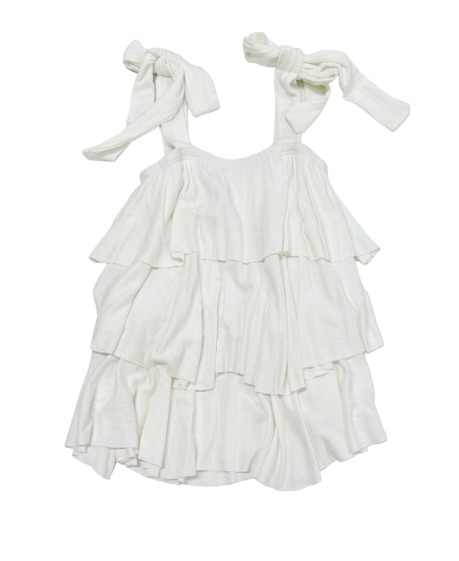Erge Designs White Pointelle Tiered Top Erge Designs White Pointelle Tiered Top