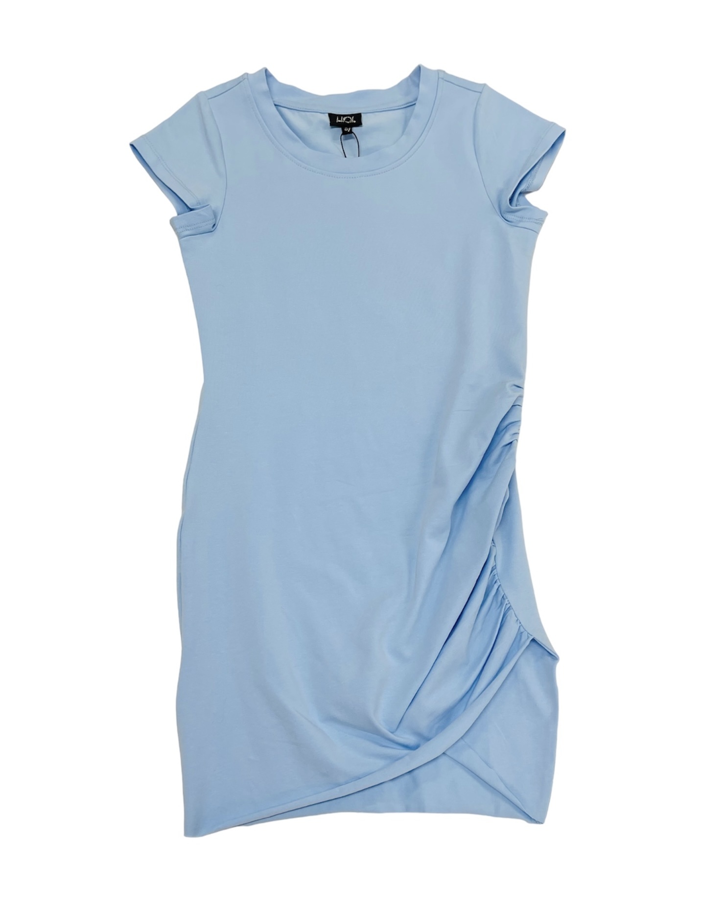 Little Olin Aqua Jersey Dress