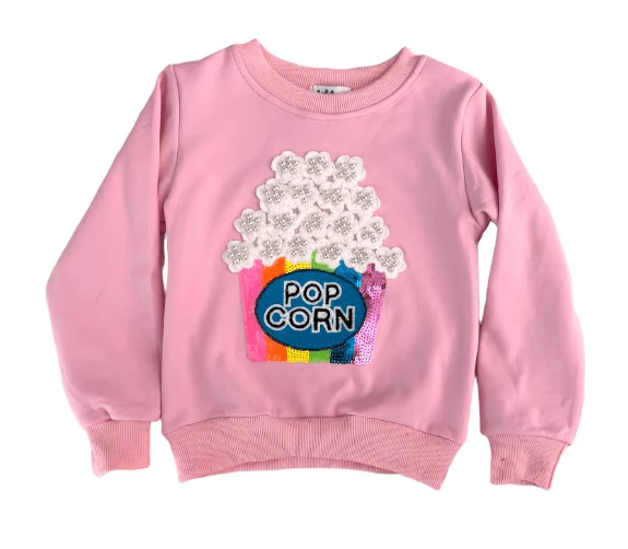 Lola & the Boys Pearls and Popcorn Sweatshirt