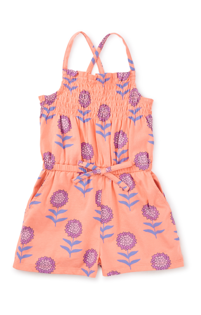 Tea Collection Dahlia Smocked Romper Tea Collection Dahlia Smocked Romper