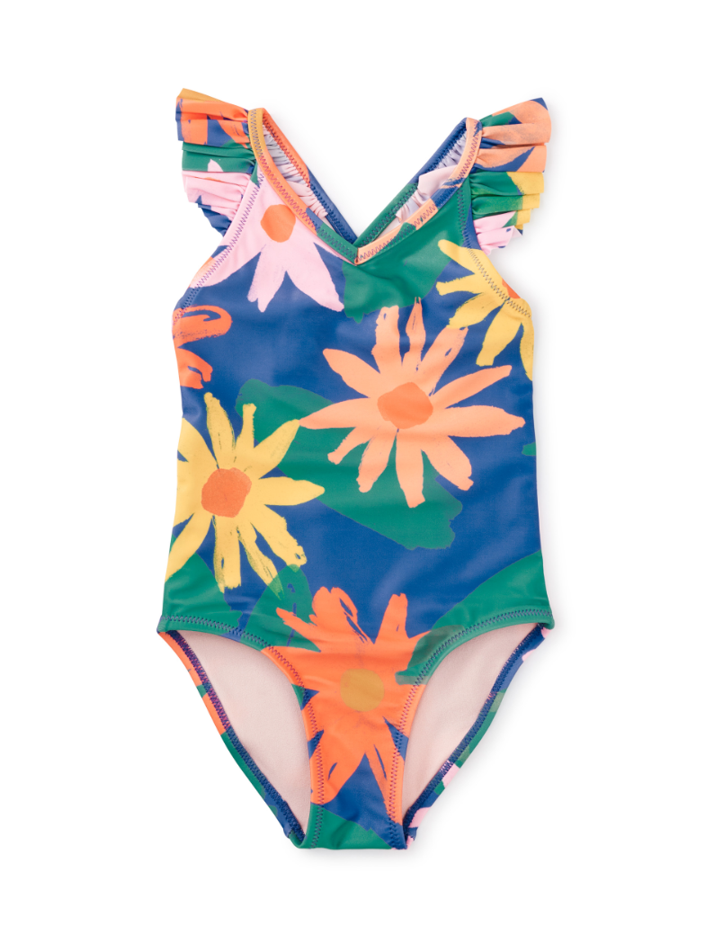 Tea Collection Mexican Sunflowers Ruffle Swimsuit