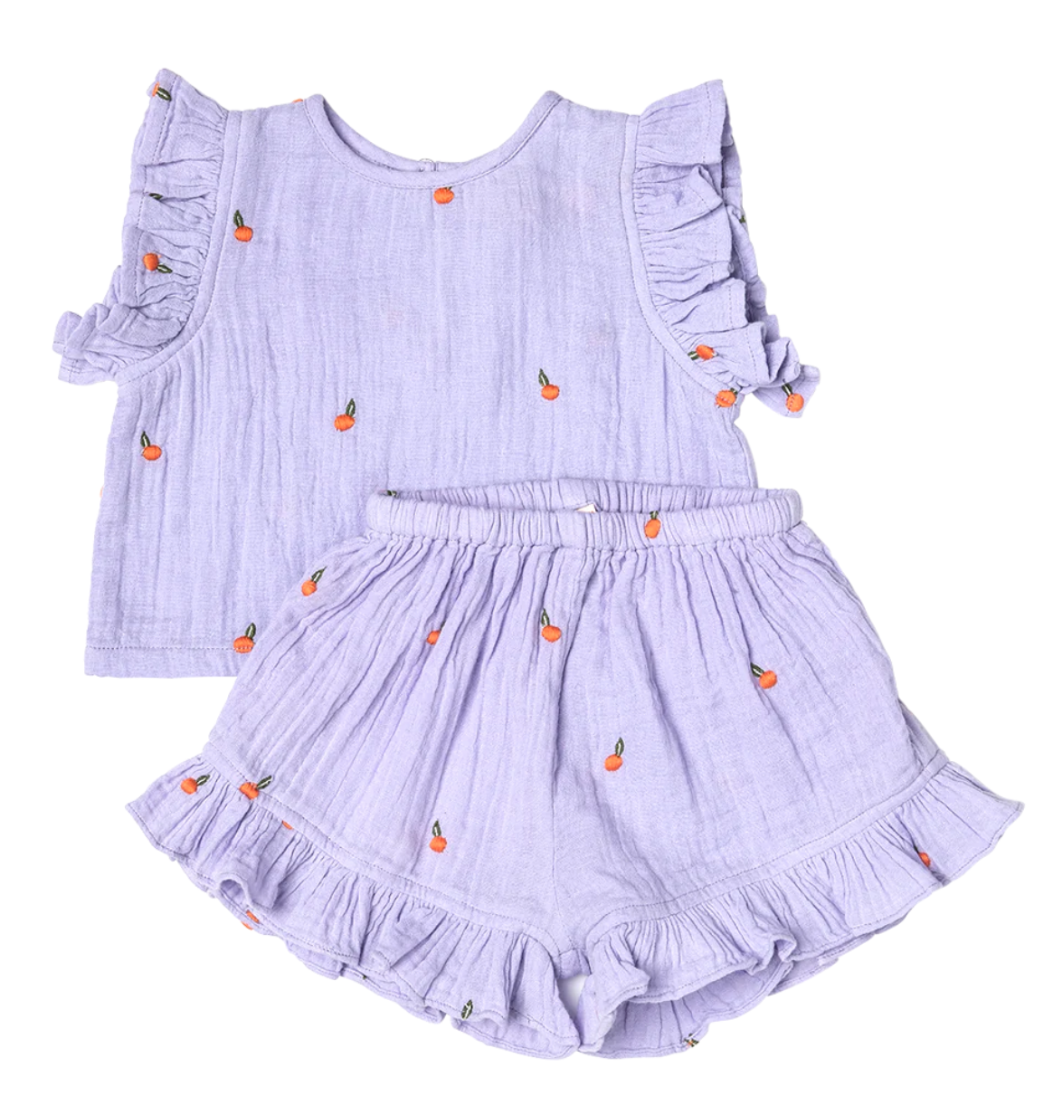 Pink Chicken Lavender Oranges Roey Set