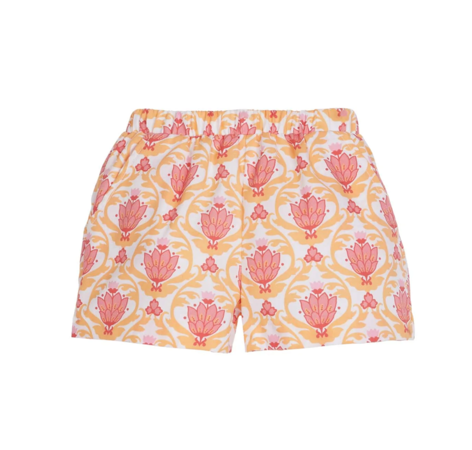 Bisby Coral Lotus Blossom Shorts