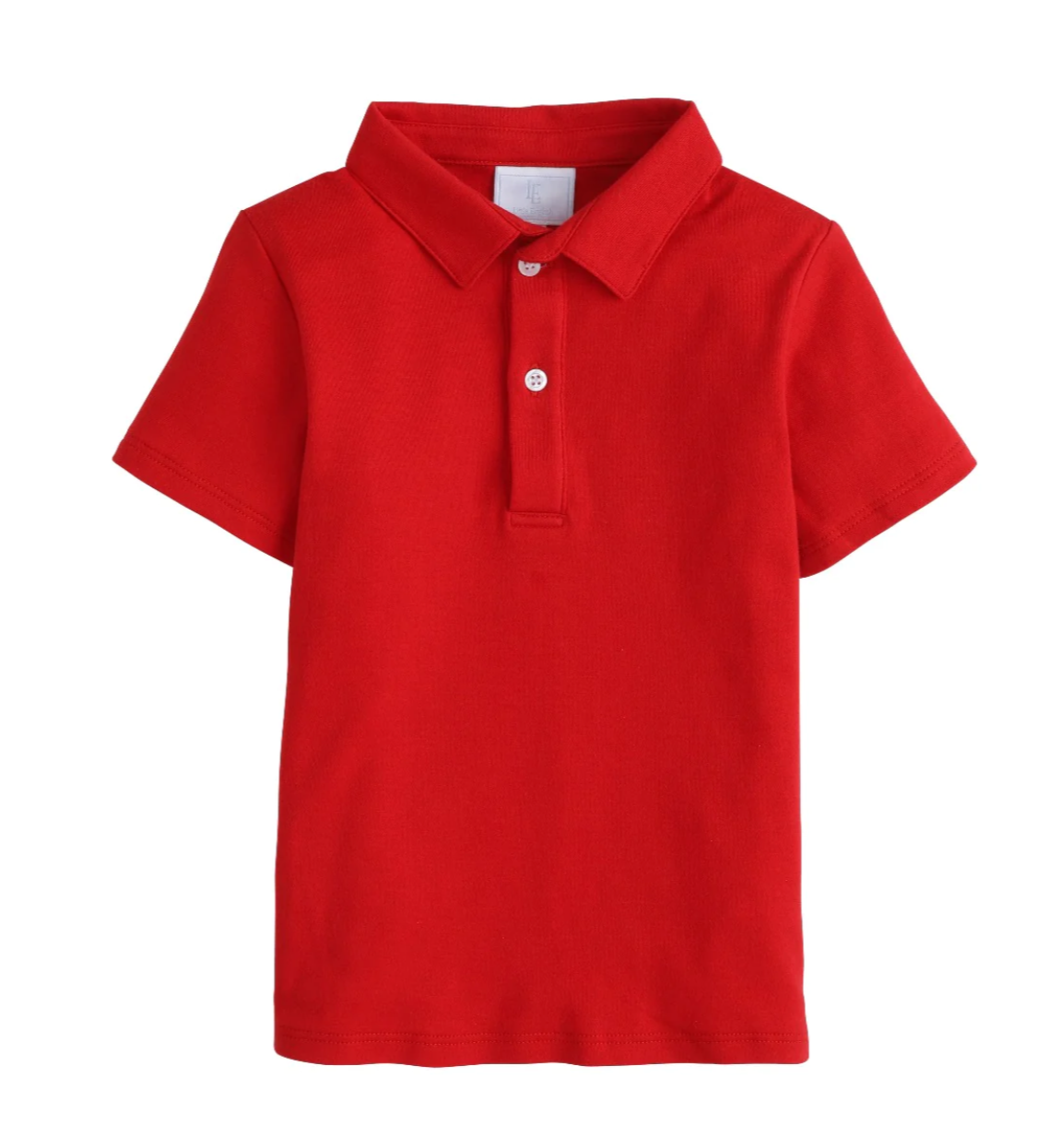 Little English Red Solid Polo