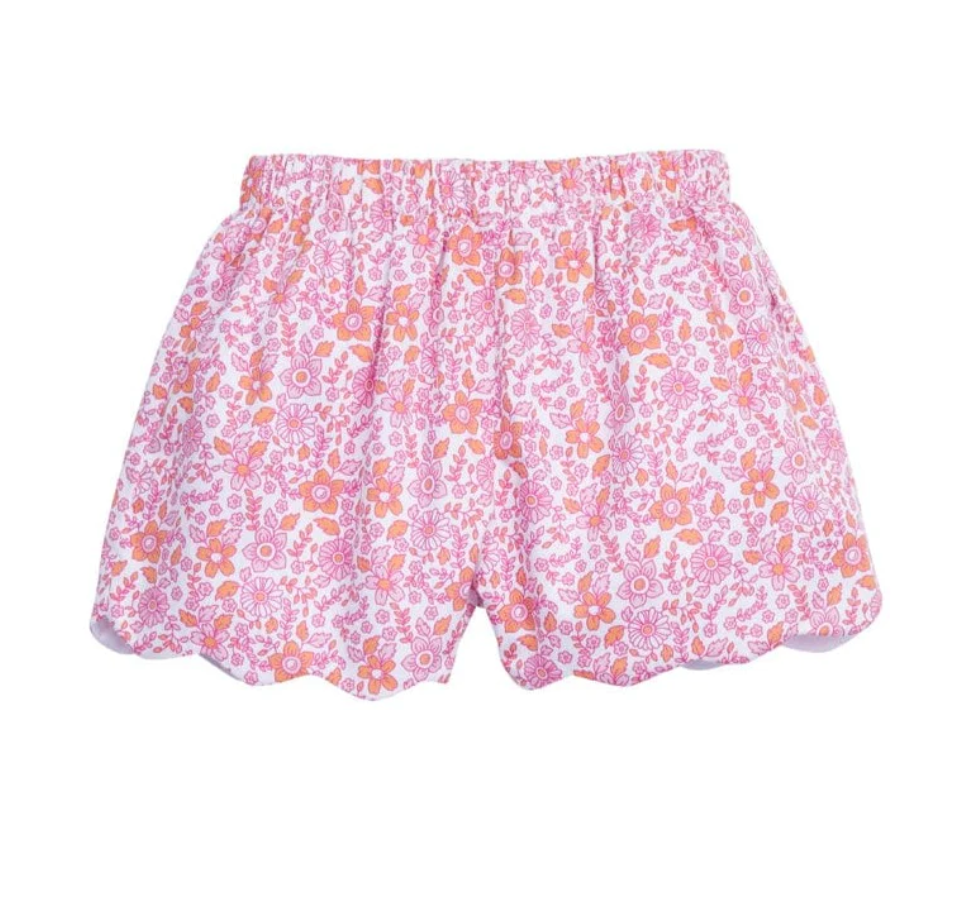 Little English Naples Floral Scallop Short