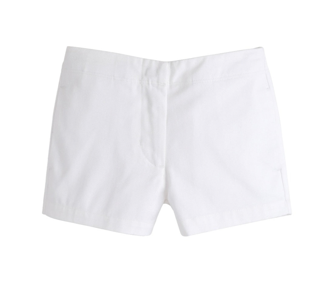 Little English White Twill Mini Short Little English White Twill Mini Short