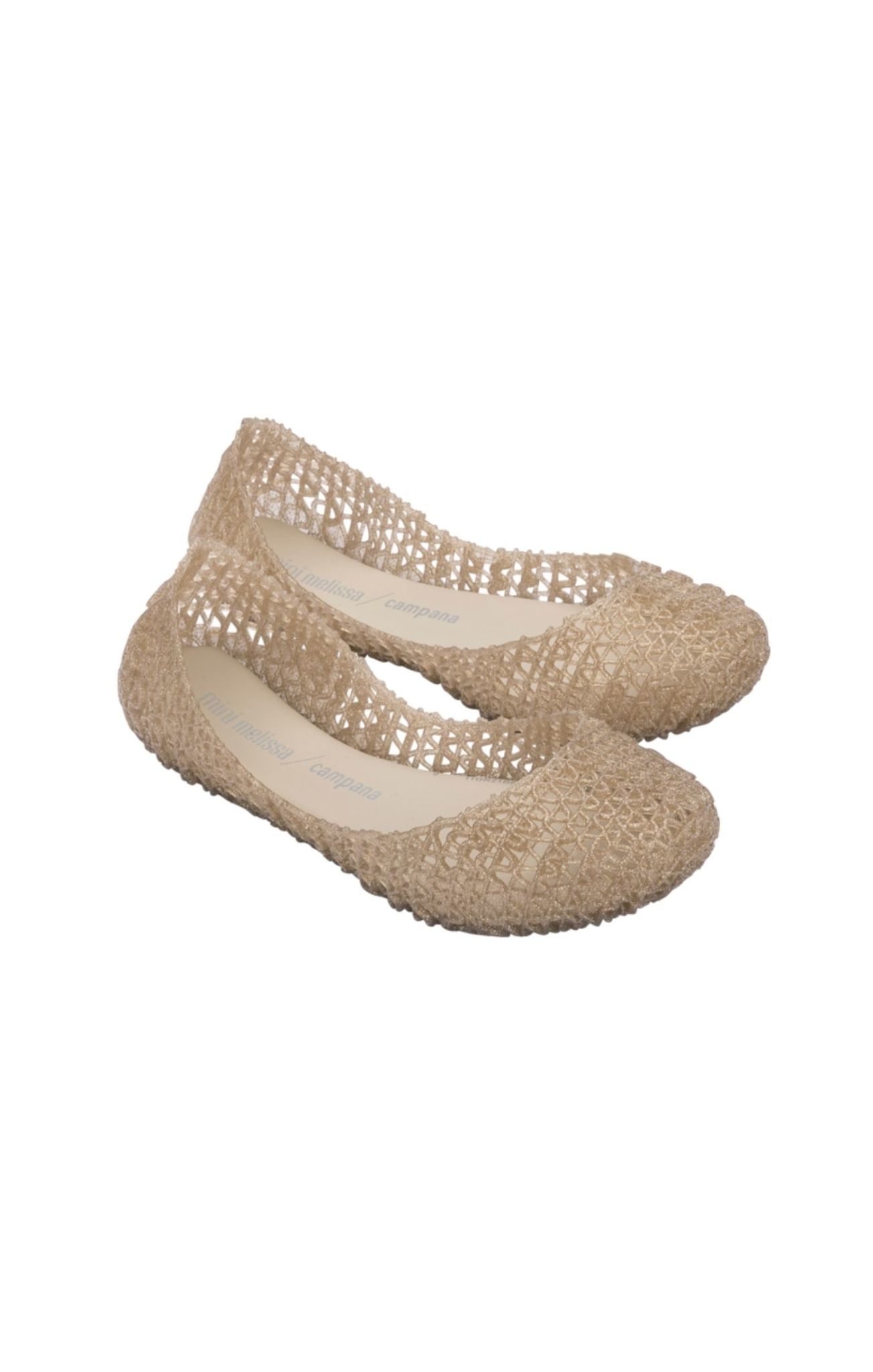 Mini Melissa Beige Glitter Mini Campana