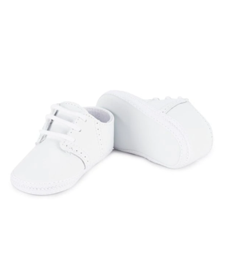 Baby Deer White Leather Saddle Oxford