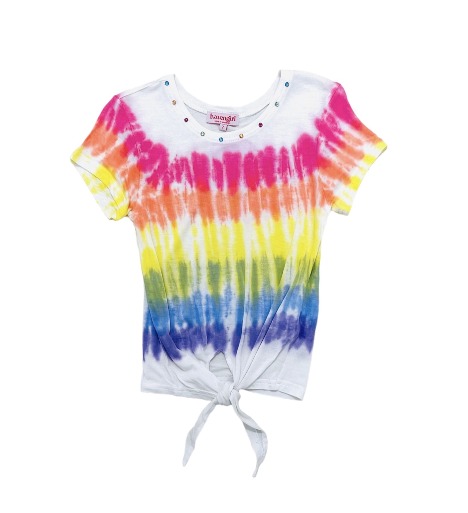 Haven Girl Rainbow Tie Dye Riley Top