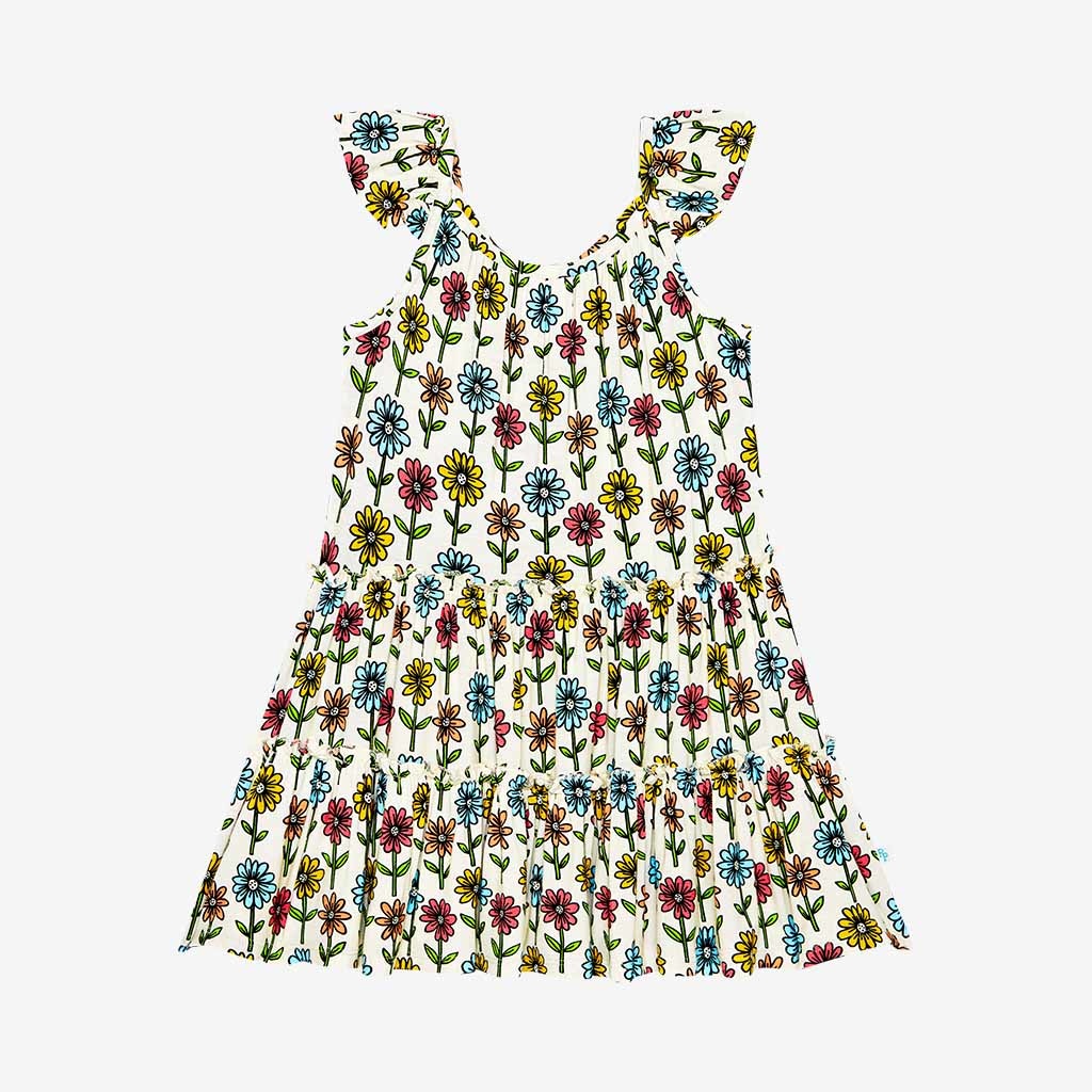 Posh Peanut Beige Maya Lynn Flutter Dress