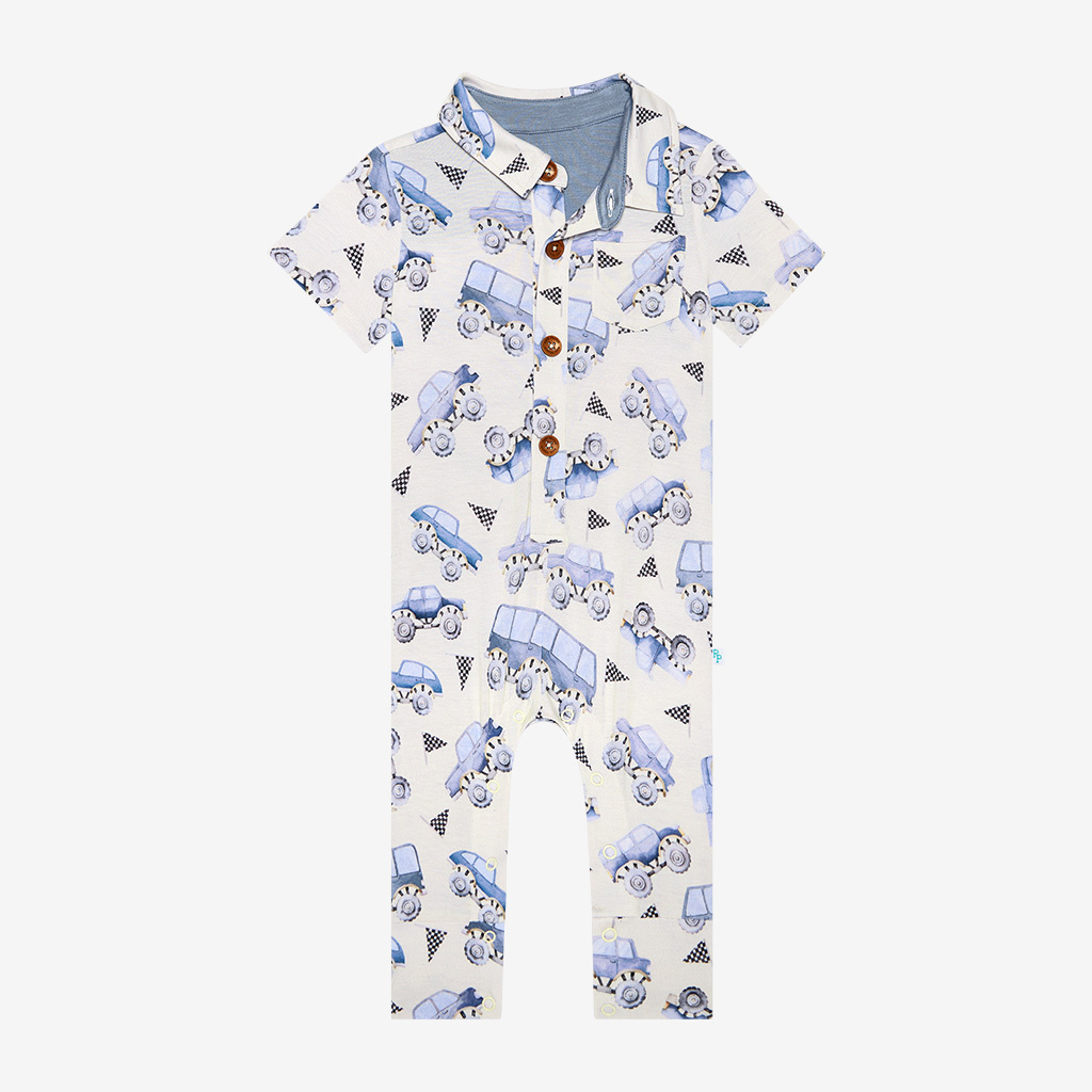 Posh Peanut Franklin Henley Long Romper
