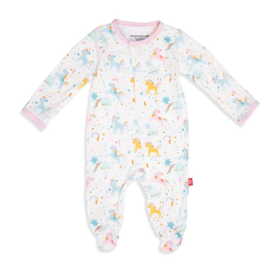Magnificent Baby Magic Glitter Sparkle Footie Magnificent Baby Magic Glitter Sparkle Footie