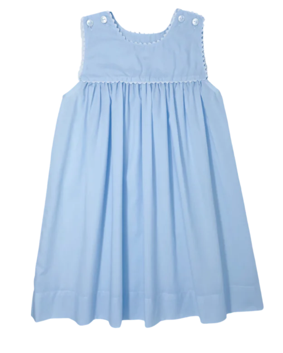 Lullaby Set Blue w/ White Zig Zag Charming Dress Lullaby Set Blue w/ White Zig Zag Charming Dress