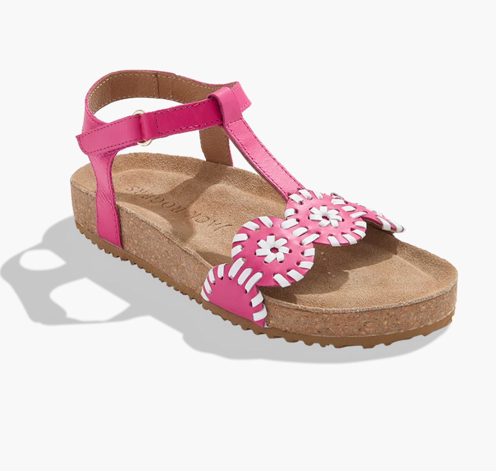Jack Rogers Girls Lauren Playground Fuchsia/White