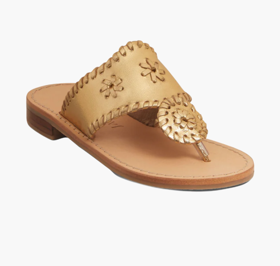 Jack Rogers Gold Girls Jacks Flat
