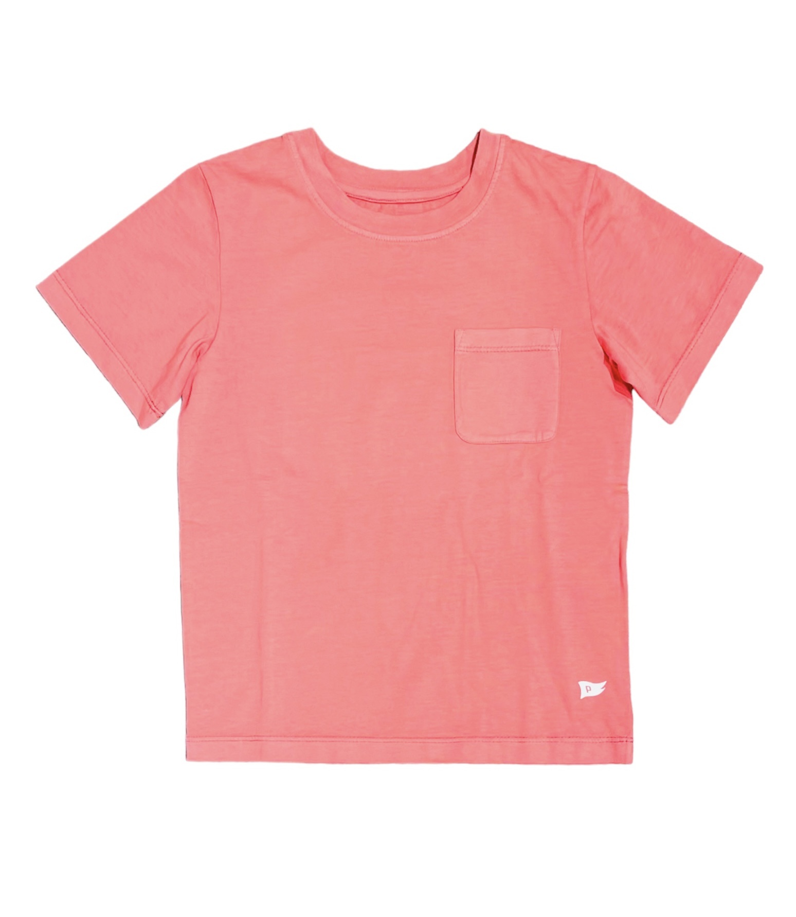 Pedal Coral Organic Pocket Tee