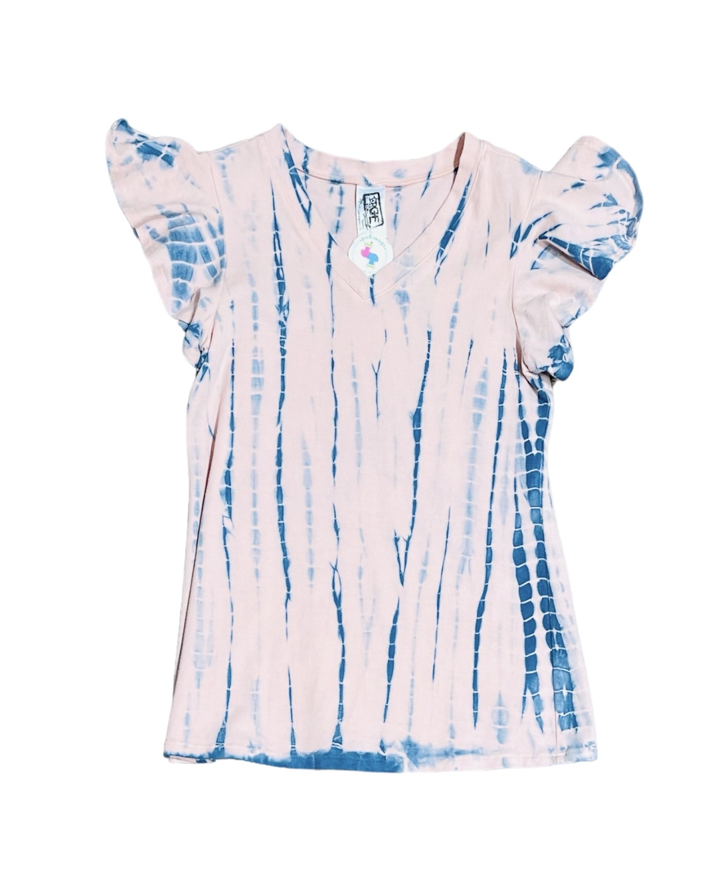 Erge Designs Pink /Blue Tie Dyed Shirt