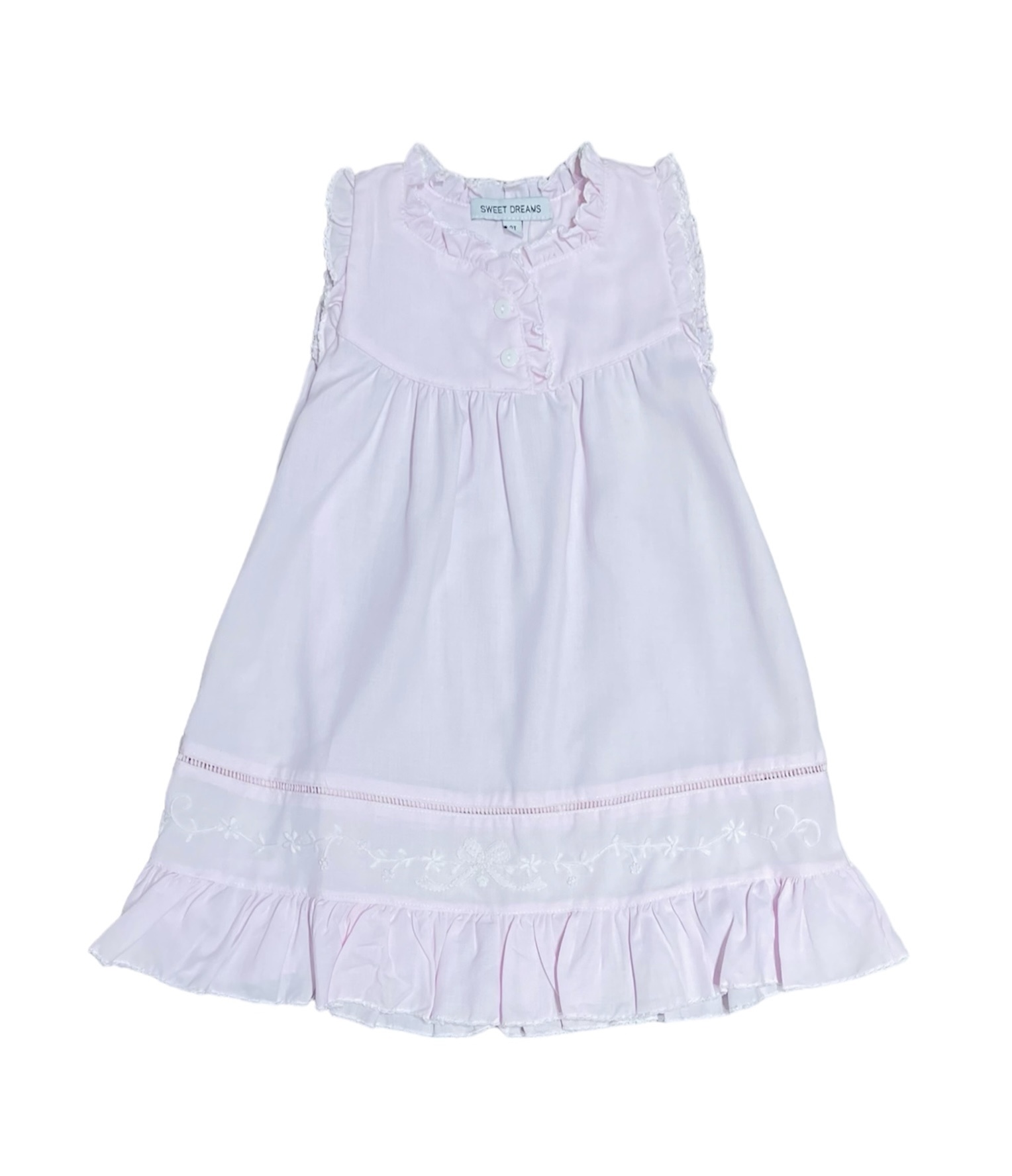 Sweet Dreams Pink Embroidered Bow Gown Sweet Dreams Pink Embroidered Bow Gown